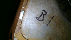 U2-009 · Photographed inspection-position marking