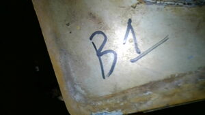 U3-028 · Photographed inspection-position marking