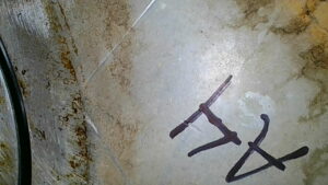 U2-058 · Photographed inspection-position marking