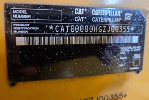 U4-011 · Caterpillar product identification plate