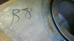 U3-014 · Photographed inspection-position marking