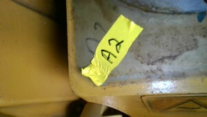 U3-035 · Photographed inspection-position marking